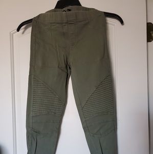 Zip up ankle moto leggings